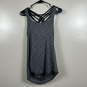 Lululemon Wild Tank Heathered Slate / Dream Rose Deep Coal Black Size 6